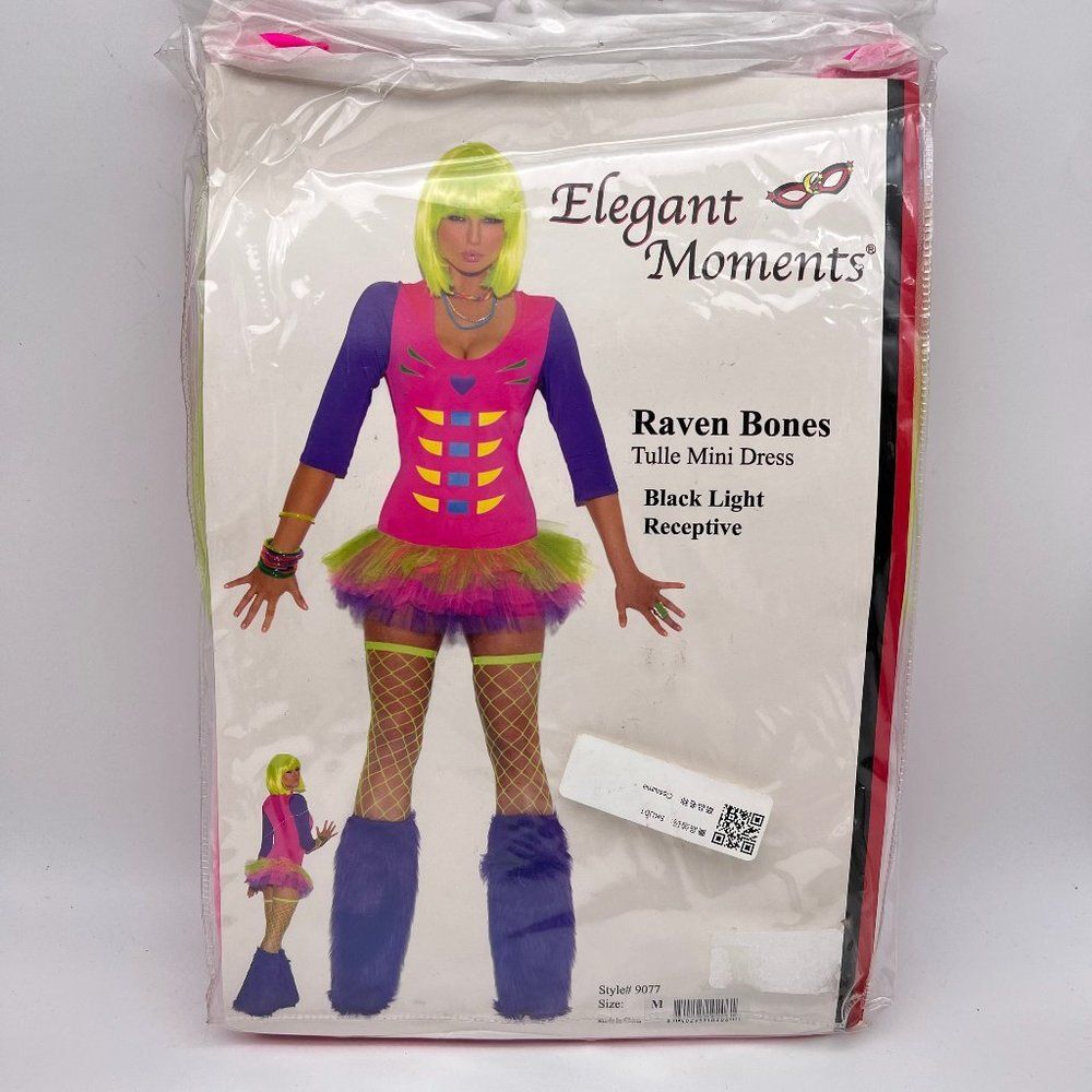 New Elegant Moments Raven Bones Costume - Size M